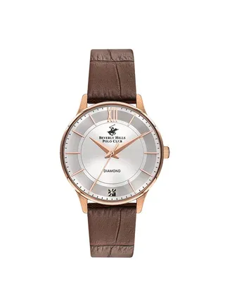 Women's Analog Round Shape Leather Wrist Watch BP3310X.432 - 34 mm 
