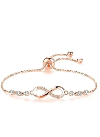 Bracelet for Women Silver Gold Plated Bracelet Cubic Zirconia Adjustable Love Heart Bracelets 