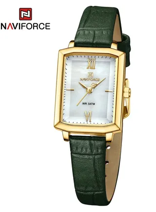 NAVIFORCE NF5039 Square Edition with Leather Strap for LADIES, 2024 