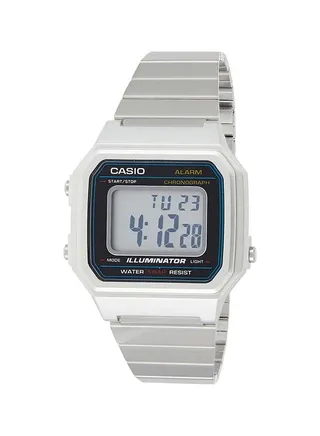 Men's Stainless Steel Digital Wrist Watch B650WD-1ADF - 41 mm - Silver 