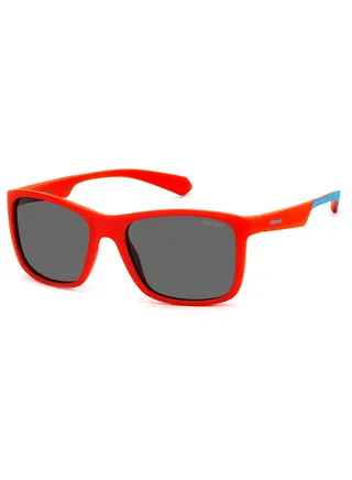 Kids Unisex UV Protection Rectangular Sunglasses - Pld 8053/S Red Blue 49 - Lens Size: 49 Mm 