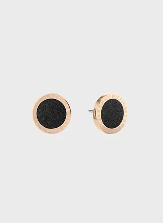 Ionic Plated Carnation Gold Steel & Ionic Plated B Earrings