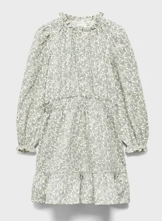 Kids Printed Ruffle Dress 