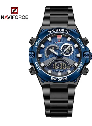 Men's Analog Round Shape Stainless Steel Wrist Watch NF9207 B/BE/BE - 44.3 Mm 