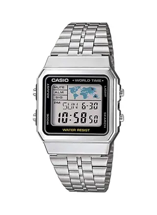 Vintage Youth Water Resistant Digital Watch A500WA-1 - 34 mm - Silver 
