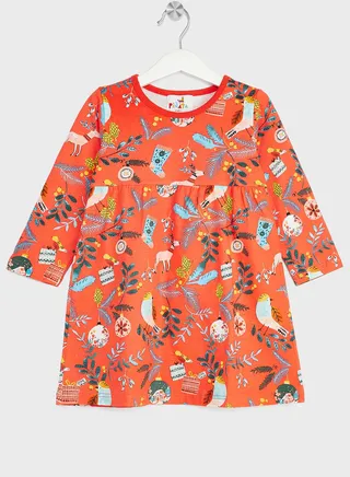 Girls All Over Printed Dress 