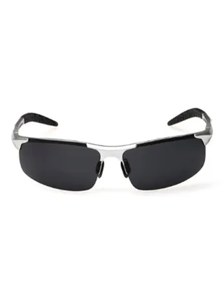 High End Magnesium Rectangular Frame Sunglasses - Lens Size: 64 mm 