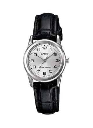 Women's Leather Analog Watch LTP-V001L-7BUDF - 25 mm - Black 