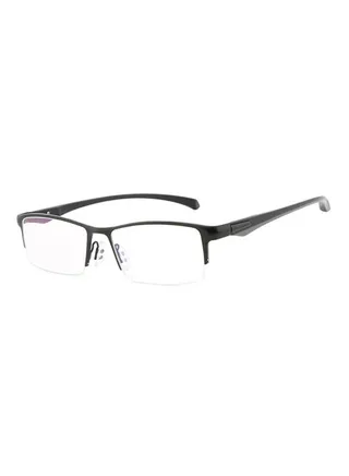 men Semi-Rimless Rectangular Frame Reading Glasses 