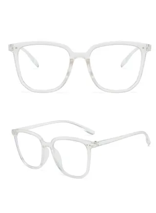 Blue Light Blocking Optical Eyeglasses - Stylish Square Frames, Clear Lens, Polarized. Top-rated Bluelight Protection for Reading, Work, & Screen Time. Vintage-Inspired, Lightweight Design. 