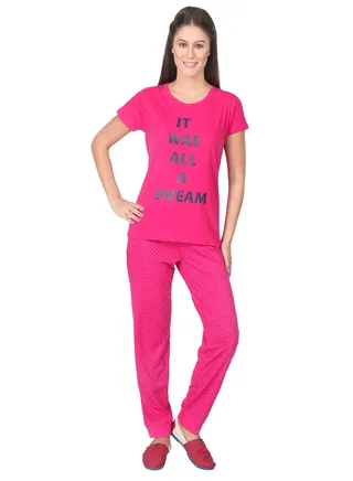It Was All A  Dream Sleepwear Set For Women, Pink 