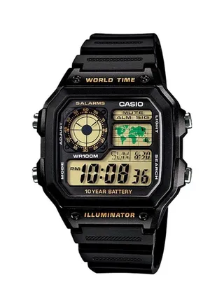 Men's Youth Digital Watch AE-1200WH-1BV - 45 mm - Black 