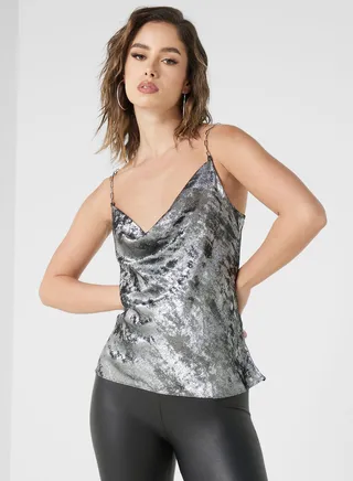 Stappy Cowl Neck Top