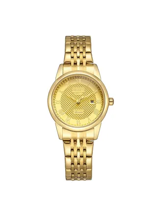 Kenneth Scott Women's Champagne Dial Analog Watch - K23530-GBGC 