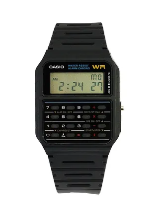 Men's Data Bank Digital Watch CA53W-1Z - 34 mm - Black 