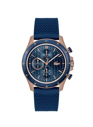 Men Chronograph Round Shape Silicone Wrist Watch 43 mm 