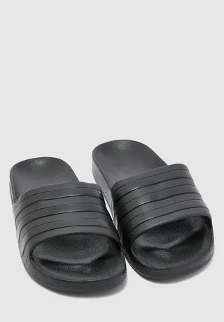 Adilette EVA Aqua Slip On Slides Black 