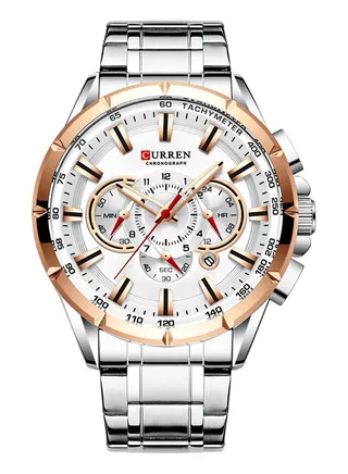 Men's Stainless Steel Chronograph Watch J4211S-W-KM - 42 mm - Silver 