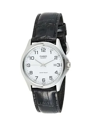 Men's Leather Analog Wrist Watch MTP-1183E-7BDF 