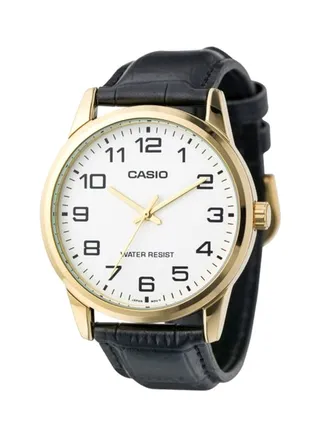 Men's Enticer Analog Watch MTP-V001GL-7BUDF - 38 mm - Black 