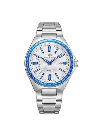 Men's Analog Tonneau Shape Stainless Steel Wrist Watch K23027-SBSWL - 43 Mm 