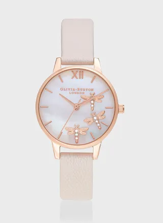 OB16GB01 Dancing Dragonfly Analog Watch