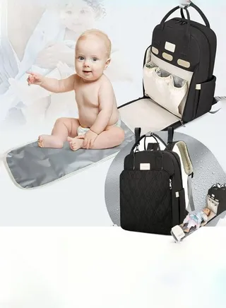 Fashionable Baby Diaper Backpack with Changing Station Waterproof Large Capacity Multifunction Maternity Mummy Bags 