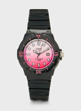 Pu Strap Analog Watch
