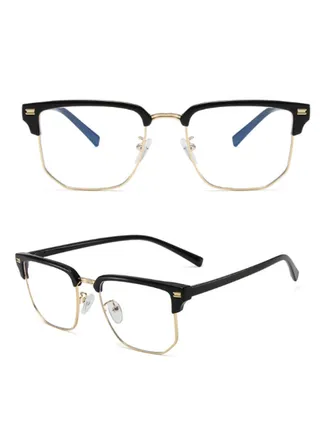 Blue Light Blocking Optical Eyeglasses - Stylish Oversized Frames, Clear Lens, Polarized. Top-rated Bluelight Protection for Reading, Work, & Screen Time. Vintage-Inspired, Lightweight Design. 
