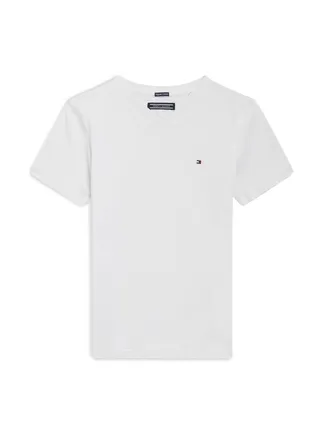 Boys' Organic Cotton V-Neck T-Shirt, White 