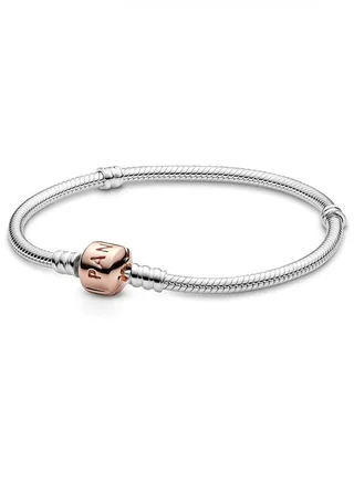 Pandora Moments Marvel Logo Clasp Snake Chain Bracelet for Women 580702 
