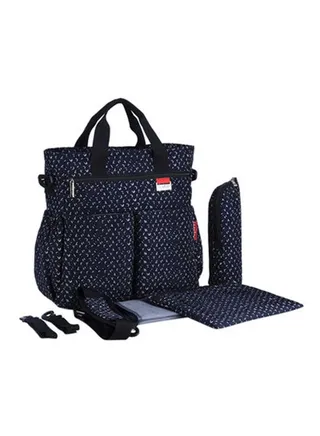 Large Capacity Convertible Baby Diaper Bag With Padded Shoulder Straps 