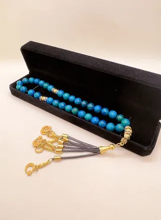 33 natural malachite Prayer Beads/Tasbih/10mm 