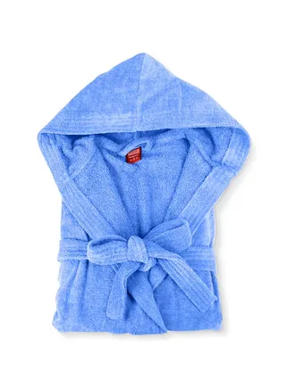 Bathrobe Unisex Adult velour Salerino 100% Cotton 1350 Grams Luxury Feel Premium Look Super Absorbent Quick Dry Hood & Pocket Size EXTRA LARGE Blue Color 