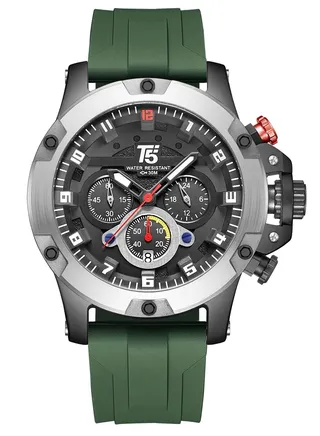 T5 Men's Chronograph Silicone strap Watch 