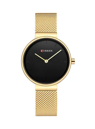 Women's Water Resistant Alloy Analog Watch 9016 - 30 mm - Gold 