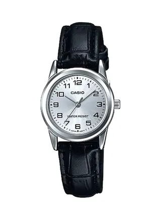 Women's Leather Analog Wrist Watch LTP-V001L-7BUDF - 31 mm - Black 