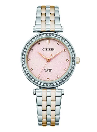 Women's Analog Round Shape Stainless Steel Wrist Watch ER0218-53X - 30 Mm 