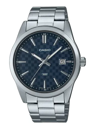 Men's Analog Quartz Water Resistant Stainless Steel Blue Dial Watch - MTP-VD03D-2AUDF - 41mm 