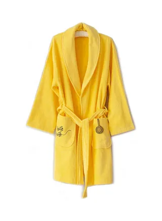 Buzzy Bee Velvet Bathrobe Yellow/Black 100x60cm 