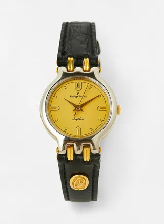 Leather Strap Analog Wrist Watch L6152CGB - 24mm - Black 