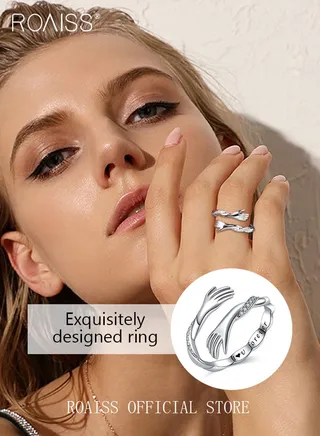 Adjustable Hug Ring Minimalist Modern Design Stylish and Trendy Couple's Matching Ring Unisex Design Adjustable Opening for Comfortable Fit Perfect Gift Idea 