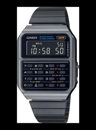 Vintage Digital Calculator Stainless Steel Watch CA-500WEGG-1BDF 
