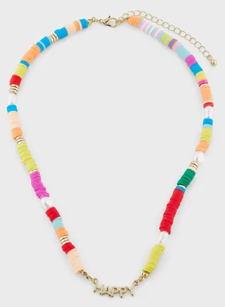 Happy Beaded Necklace