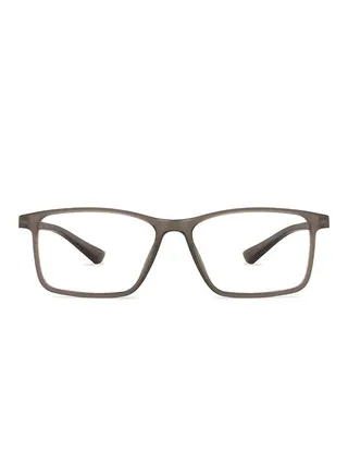 Zero Power Full Rim Bluecut & Antiglare Rectangle Shape Computer Eyeglasses LB E13738 - 52mm - Grey 