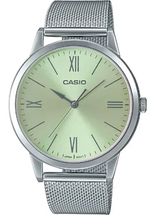 Men Watch Analog Silver Dial Stainless Steel Mesh Band MTP-E600M-9BDF 
