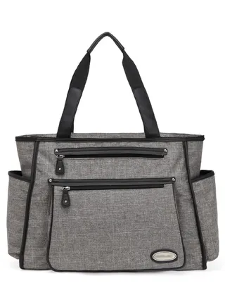 Betty Diaper Bag With Changing Mat For Baby Essentials - Grey 