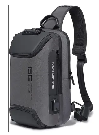 BANGE Sling Bag, Waterproof Men's Chest Bag Shoulder bags Crossbody Sling Backpack for Men(Grey) 