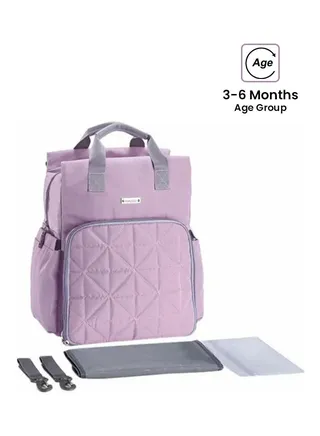 Waterproof Large Capacity Diaper Bag with Wide Open Stroller Strap 