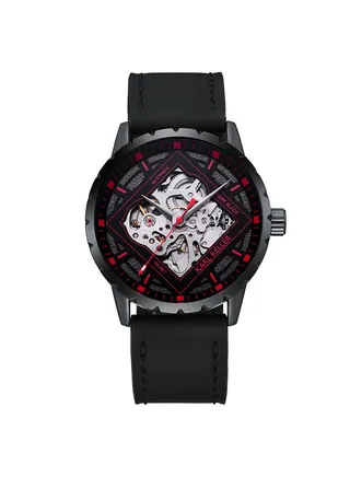 Men's Analog Round Shape Leather Wrist Watch KKXC5106 - 43 Mm 